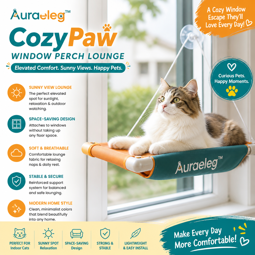 Auraeleg™ CozyPaw Window Perch Lounge
